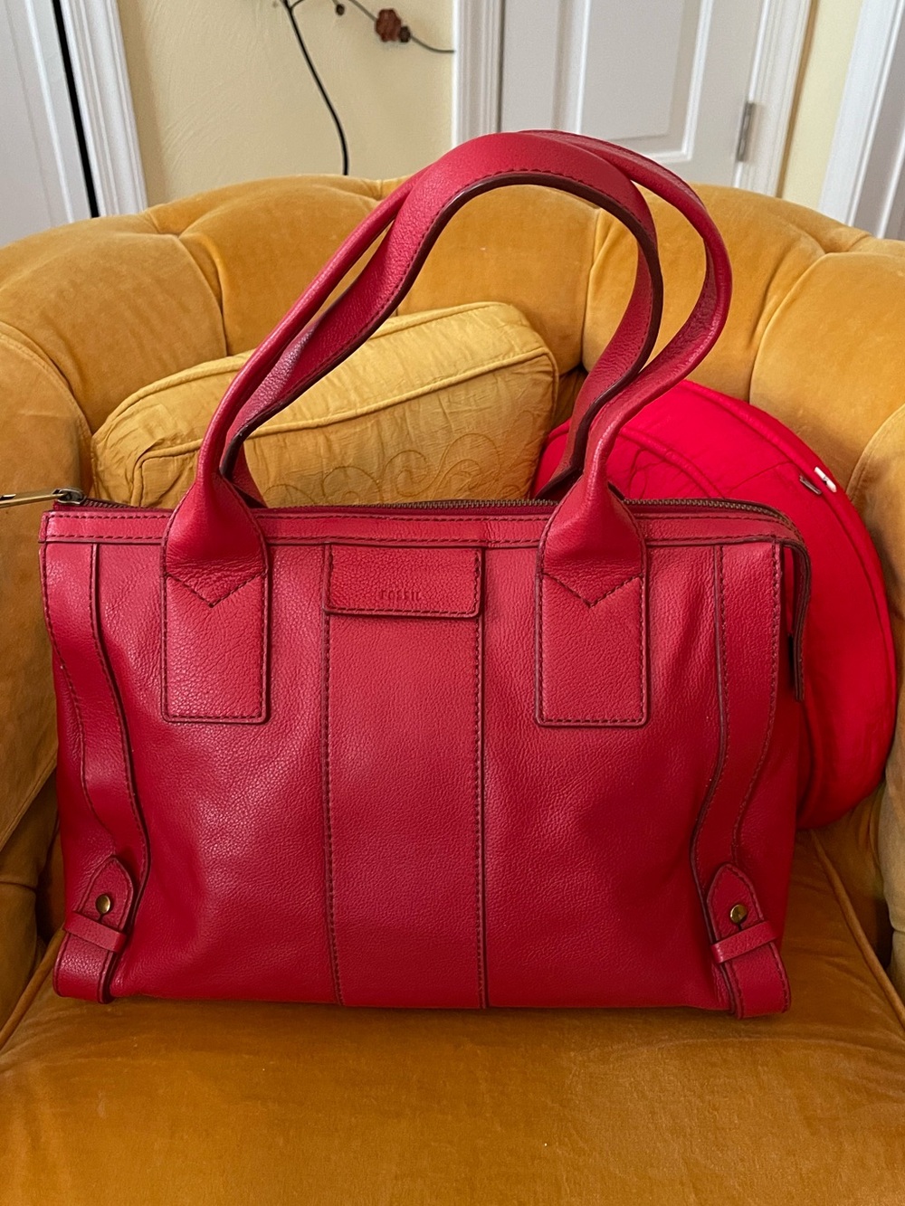 Fossil Gwen Satchel Crimson Shoulder Bag ZB6994933